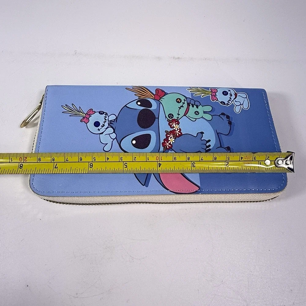 Disney Lilo & Stitch Blue Pink Zip Around‎ Wallet with Character Design